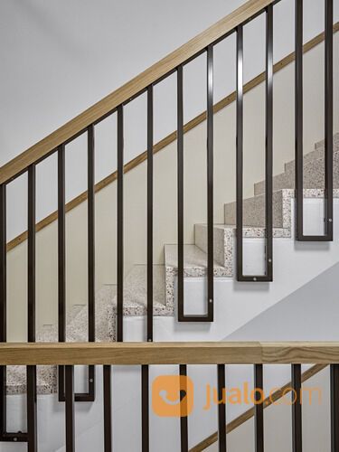 railing tangga handrail kayu