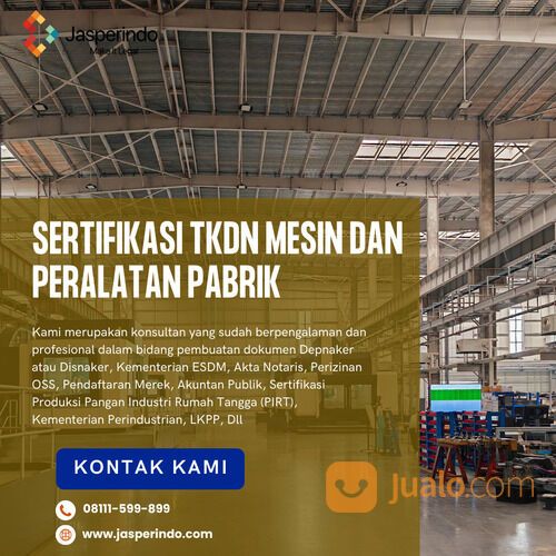 SERTIFIKASI TKDN MESIN DAN PERALATAN PABRIK
