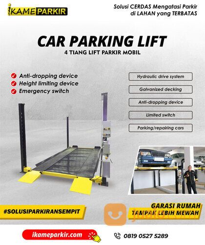 HIDROLIK LIFT PARKIR MOBIL 4 TIANG IKAME