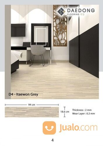 Lantai Vinyl Daedong tebal 2mm (1 box isi 3,32m2)