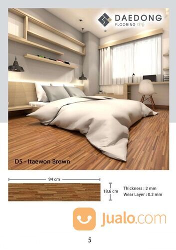 Lantai Vinyl Daedong tebal 2mm (1 box isi 3,32m2)