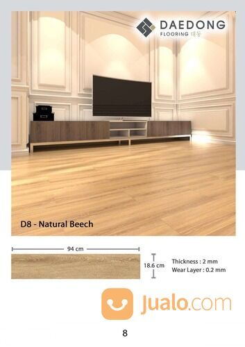 Lantai Vinyl Daedong tebal 2mm (1 box isi 3,32m2)