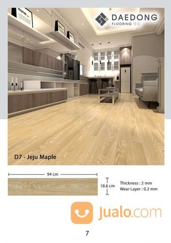 Lantai Vinyl Daedong tebal 2mm (1 box isi 3,32m2)