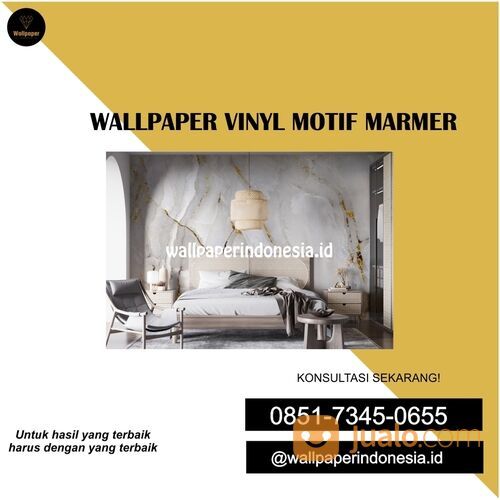 WALLPAPER VINYL MOTIF MARMER