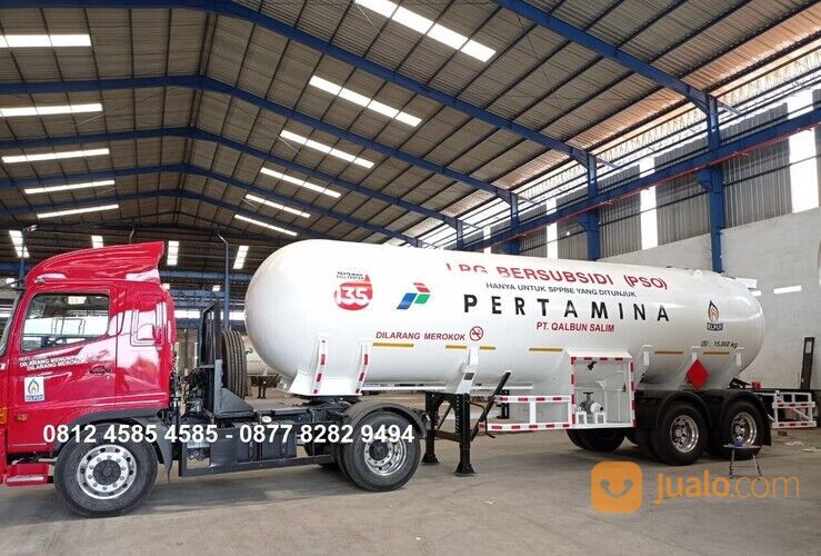 Truk Tangki LPG Elpiji Bersubsidi PSO 15.000 Kg 15 KL Tangki Pertamina Patra Niaga