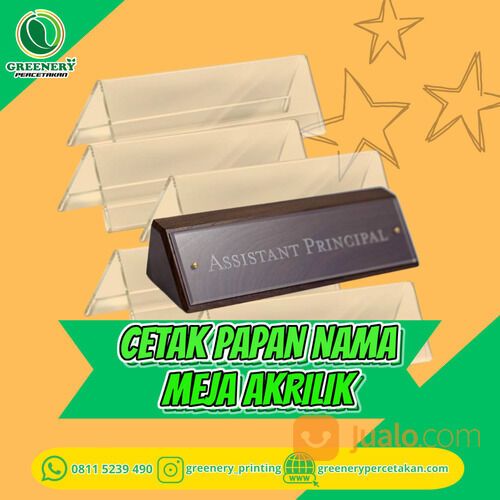 Jasa Cetak Papan Nama Meja Akrilik Di PalangkaRaya WA 0811 5239 490