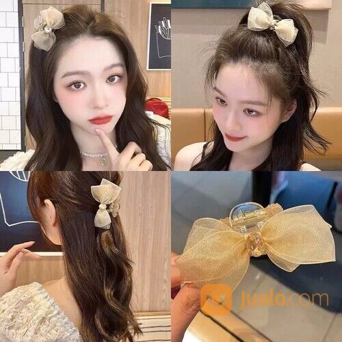 Jepit Rambut Wanita Permata Pita Gaya Korea Jepitan Mini Permata Pita