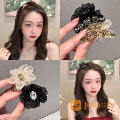 Jepit Rambut Wanita Permata Pita Gaya Korea Jepitan Mini Permata Pita