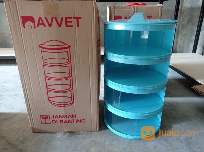 Multilayer Rak Plastik Penyimpanan Tempat Makanan / tudung saji 4 susun