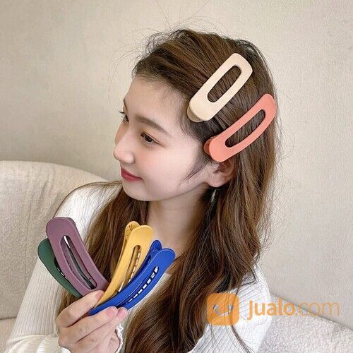 Jedai Bebek Doff Jepitan Pipih Bolong 11 Cm Jepit Rambut Besar Matte