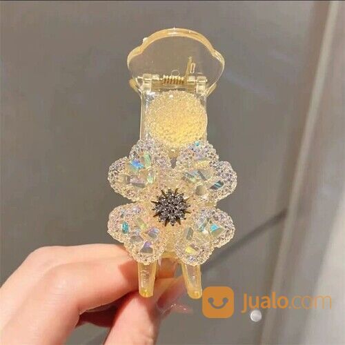 Jepit Rambut Capit Bunga Berlian Gaya Korea Aksesoris Jepitan Jedai