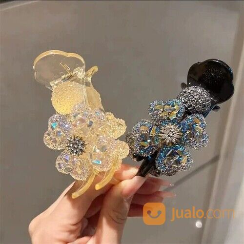 Jepit Rambut Capit Bunga Berlian Gaya Korea Aksesoris Jepitan Jedai