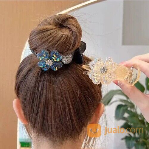 Jepit Rambut Capit Bunga Berlian Gaya Korea Aksesoris Jepitan Jedai