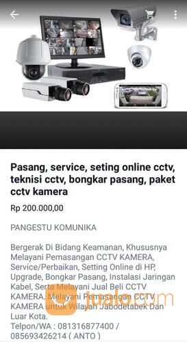 service cctv kamera ciledug, japos, mencong, peninggilan, larangan, kreo, cipadu