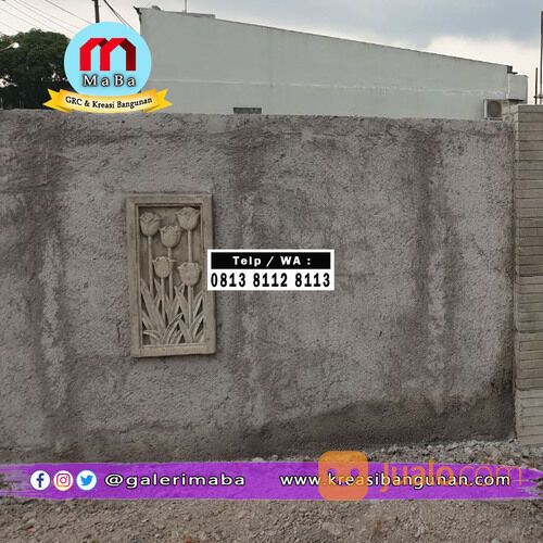 Relief Dinding GRC Pagar Rumah Bunga Lotus