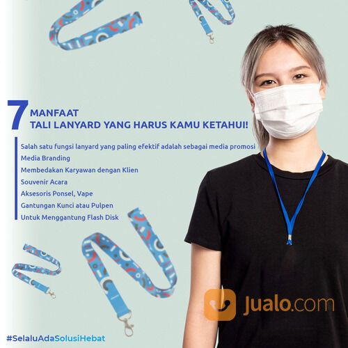 Cetak Lanyard ID Card Custom Gantungan Kalung Tali ID Card Name Tag Kualitas Premium