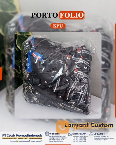 Cetak Lanyard ID Card Custom Gantungan Kalung Tali ID Card Name Tag Kualitas Premium