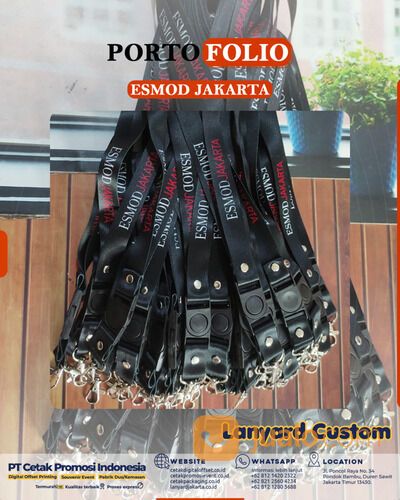 Cetak Lanyard ID Card Custom Gantungan Kalung Tali ID Card Name Tag Kualitas Premium