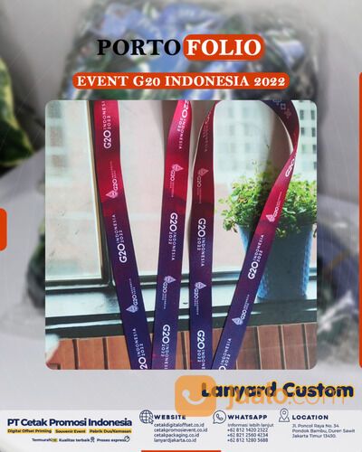 Cetak Lanyard ID Card Custom Gantungan Kalung Tali ID Card Name Tag Kualitas Premium