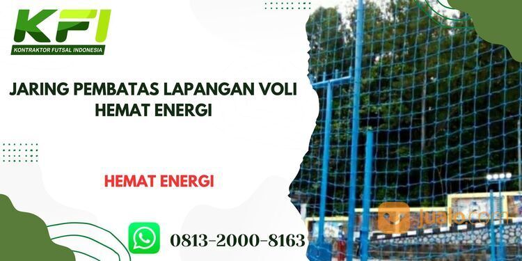Jaring Pembatas Lapangan Voli Hemat Energi