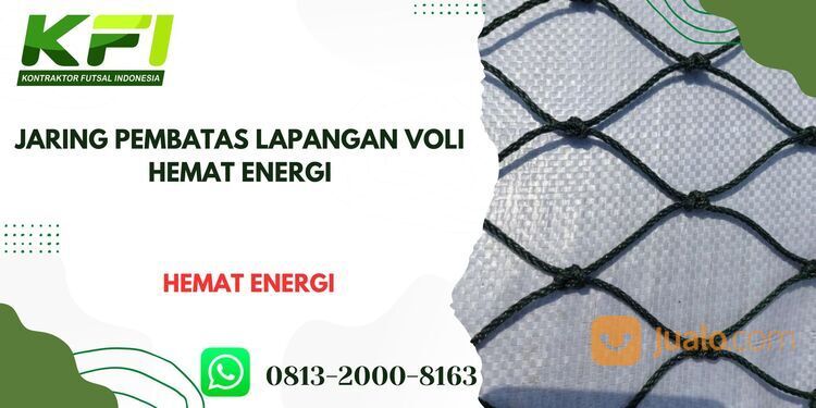 Jaring Pembatas Lapangan Voli Hemat Energi
