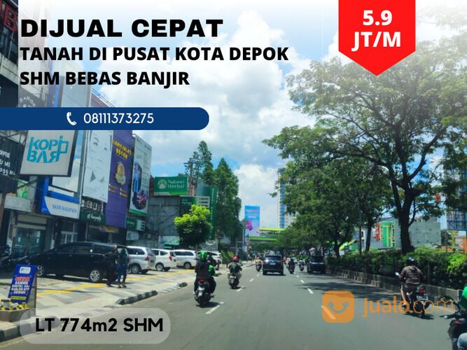 Tanah di Pusat Bisnis Kota Depok Hanya 2 Menit dari CIPLAZ Mall Ramayana