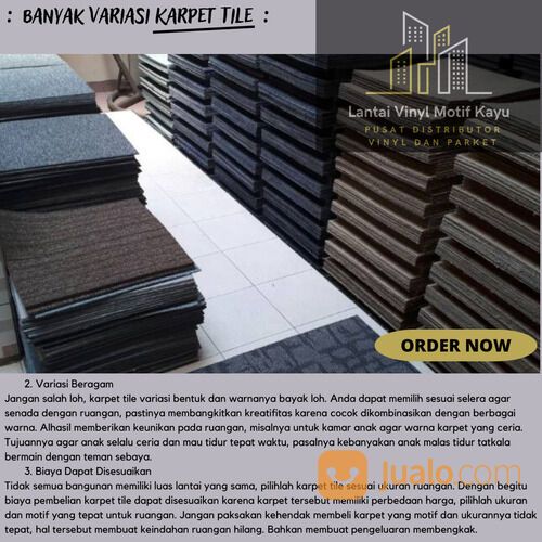 Karpet Lantai Tile COLORADO | Bahan Nylon 50cm x 50cm