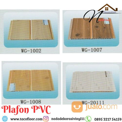Plafon/Plafond PVC Motif Kayu Anti Rayap Panjang Cusstom
