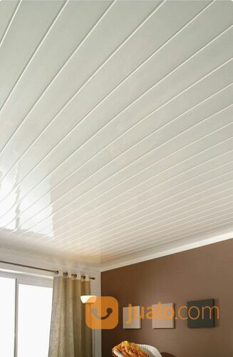 Plafon/Plafond PVC Warna Putih Polos Panjang Custom Anti Rayap