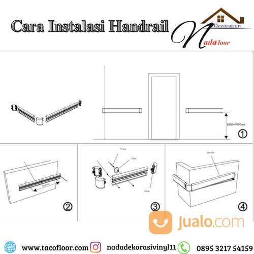 Handrail Alumunium PVC Rumah Sakit Anti Collision