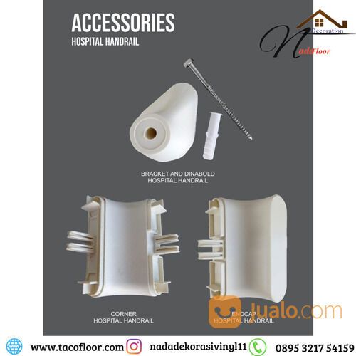 Handrail Alumunium PVC Rumah Sakit Anti Collision