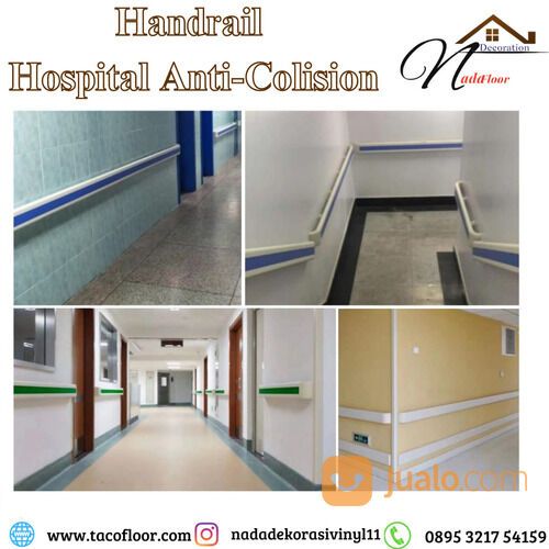 Handrail Alumunium PVC Rumah Sakit Anti Collision