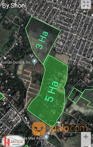 Tanah 8 hektar Setu Bekasi