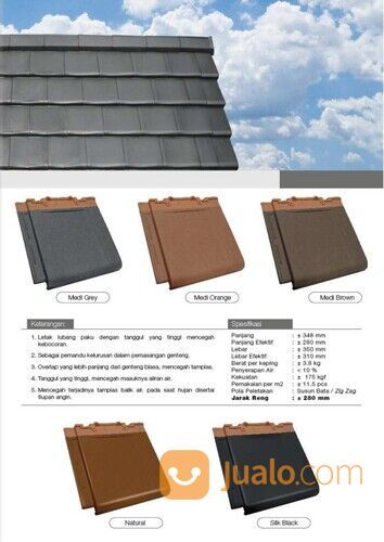 Genteng Keramik Kanmuri Full Flat Exclusive Color