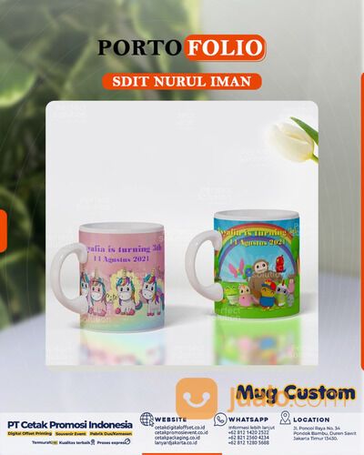 Cetak Mug Gelas Cangkir Kopi Aesthetic Lucu Custom Keramik Kualitas Premium