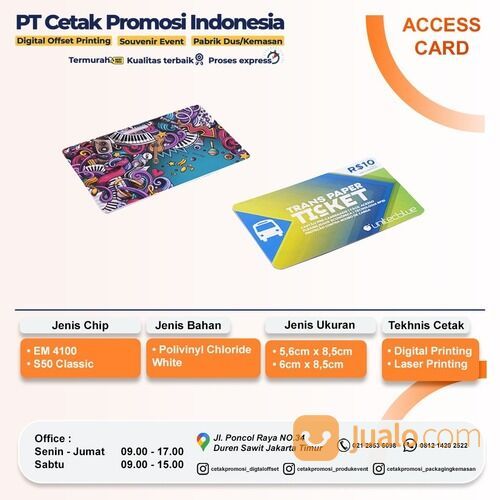 Cetak Kartu Rfid Proximity Kartu Akses Card 125 khz Kualitas Premium