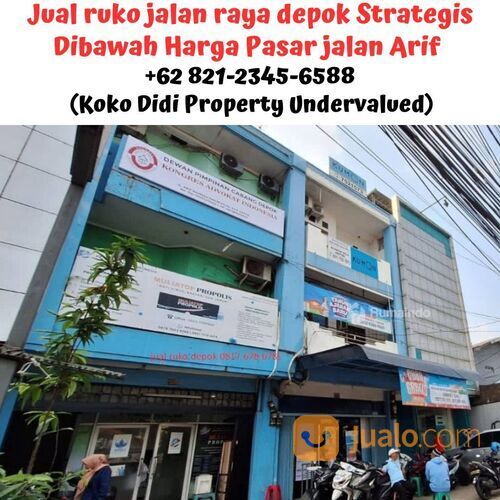 ruko jalan raya depok Strategis Dibawah Harga Pasar jalan Arif Rahman Hakim Beji Depok