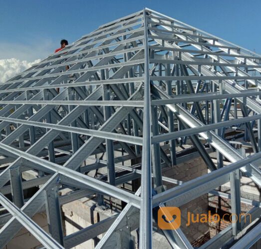 rangka atap baja ringan model limas