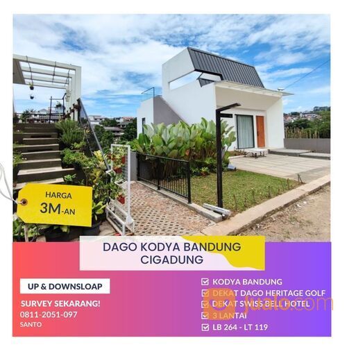 RUMAH VILLA DI DAGO KOYA BANDUNG DEKAT KE TAHURA & DAGO GOLF