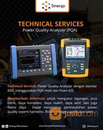 Technical Services Power Quality Analyzer dengan standar IEEE PQA Hioki dan Fluke