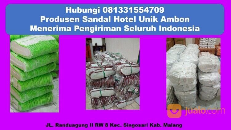 Hubungi 081331554709 - Grosir Sandal Hotel Termurah Ambon