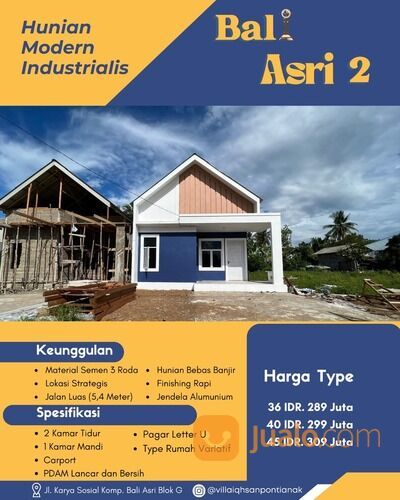 PERUMAHAN CASH TIPE 36 40 45 PONTIANAK