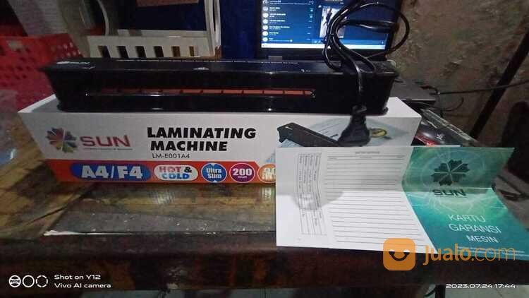 Mesin Laminating A4 F4 240 mm Alat Laminating Panas Dingin bergaransi