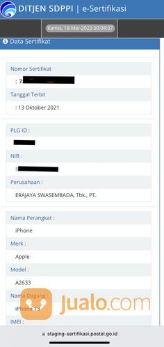 SALE !!! Apple iPhone 13 128GB, Midnight, Garansi iBox 1 Tahun