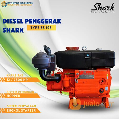 Diesel Engine SHARK R 195 12HP / 12 HP Mesin Penggerak 12 PK