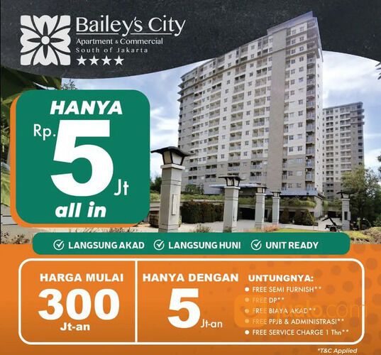 Baileys City Apartemen Mewah Harga Terjangkau