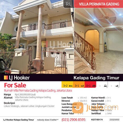 Rumah Villa Permata Gading Kelapa Gading, Jakarta Utara