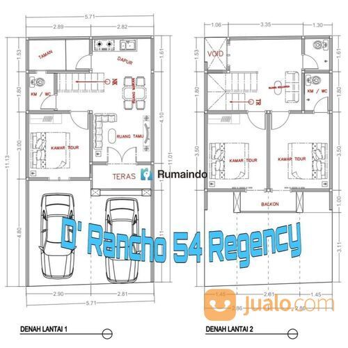 Rumah Cluster D'Rancho 54 Regency Tanjung Barat Jakarta