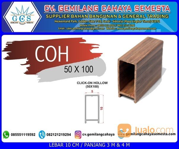 C.0.H 50x100 ( Click On Hollow ) Duma Panel (3 meter) Plafon / Dinding