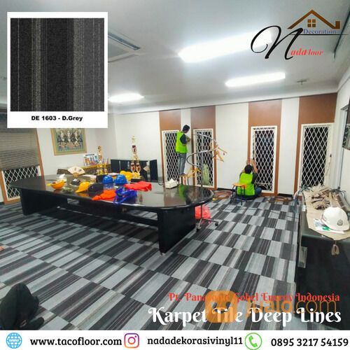 Karpet Kantor Kotak Deep Line Motif Garis Tebal 5 mm